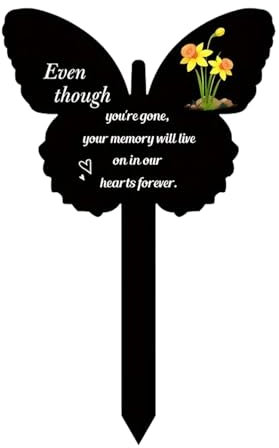 Memorial Plaque for Dog,Dog Memorial Plaque Stake Waterproof Acrylic Grave Marker Pet Remembrance Plaque Graveside Memorial Stake for Gardens Lawns Courtyard Remembrance Decoration (B)
