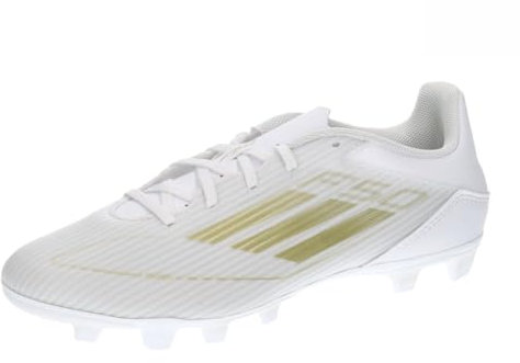 adidas Herren Fussballschuhe F50 Club FxG FTWR White/Gold Met./FTWR White 43 1/3