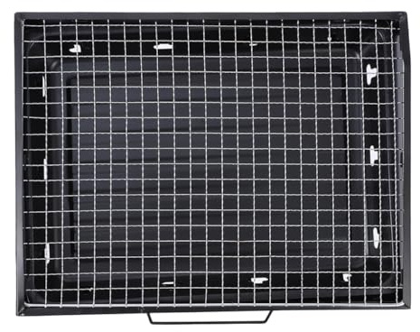 Happyyami Griglia Per Barbecue Pieghevole a Carbone Portatile in Acciaio Resistente Per Barbecue All'aperto e Campeggio