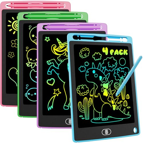 4 Pack 8,5 Pulgadas Tablet Escritura Pantalla Colorido Infantil