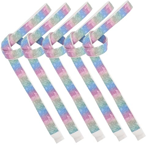 TOYZFRIENDY 5 pièces Rubans de Grip Antidérapants pour Raquettes Badminton et Tennis Bandes Absorbantes de Sueur PU Rubans de Protection pour Poignées Couleur Arc-Ciel Portable