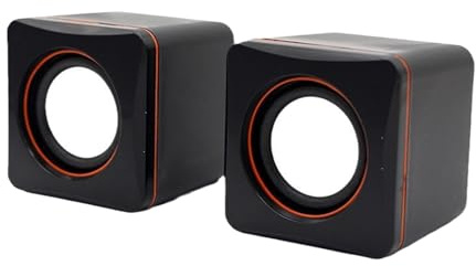YiNLuax Altoparlante Stereo USB Salvaspazio per PC Laptop Dispositivi Mobili Cassa Multimediale Compatta con Alimentazione Tramite Cavo Uso Domestico per Ufficio Altoparlanti USB Portatili