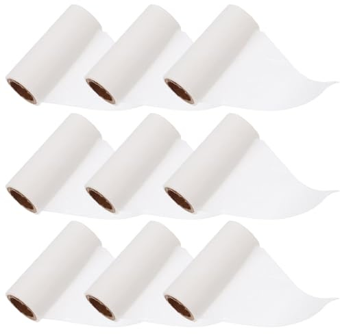 GALPADA 9 Recambios de Rodillo Adhesivo Blanco 30 Hojas por Rollo Papel Extra Pegajoso para Quitar Pelo y Pelusas Adecuado para Viaje y Oficina