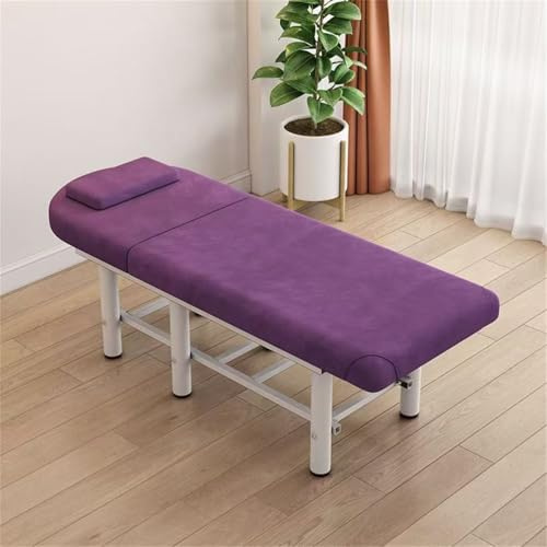 Mesa de masaje plegable, cama de belleza portátil para spa y terapia, diseño de cabeza redonda, ideal para tratamientos médicos y cosméticos