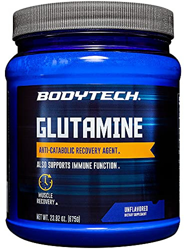 BodyTech Glutamine Powder - Unflavored Formula for Enhanced Muscle Recovery and Support for Immune Health - Ideal for Post-Workout Nutrition (23.82 oz / 150 Servings)