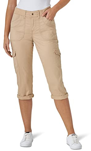 Lee - Pantaloni Capri Cargo da Donna con vestibilità Comoda Austyn, caffè, 40