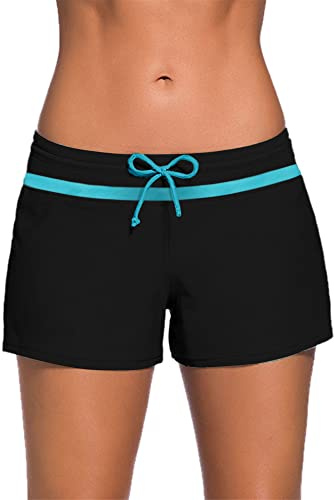 Kfnire Shorts de Natación para Mujer - Secado Rápido, Estilo Boyleg, División Lateral - Playa, Surf, Deportes Acuáticos - Bikini Short con Protección UV