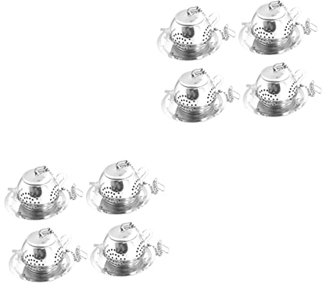 iplusmile 8 Set Colino Da Tè Bastoncino Da Tè Colino Per Foglie Di Tè Infusore Per Caffè Tè a Tenaglia Bustina Per Infusore Per Tè Clip Da Tè Acciaio Inossidabile Accessori Perdita Di Tè