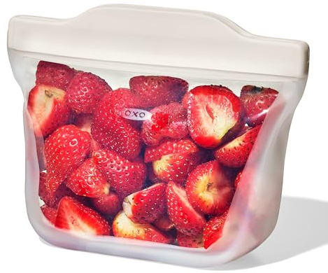 OXO GG Grips Sacchetto riutilizzabile in silicone - Stand-Up Snack (335 ml/12 oz) - Avena