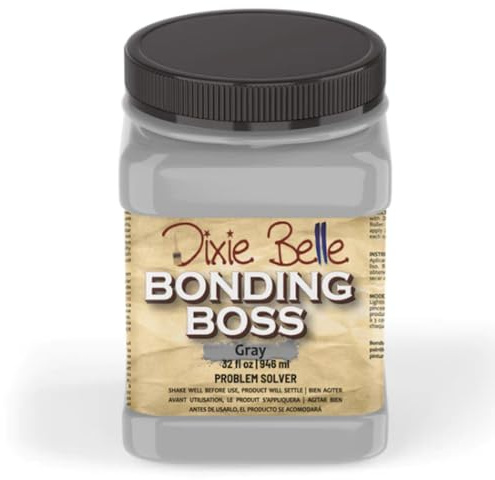 Dixie Belle Bonding BOSS Paint Primer - Gray (32oz) - Problem Solver Primer - Paint Base to Block Odor, Stains, Bleed Through