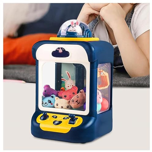 Macchina Acchiappa Caramelle , Con 20 Mini Peluche E 10 Gashapon Artigli Giocattolo Giocattolo Per Bambini Macchinetta Pesca Peluche , Gioco Arcade Artiglio Elettronico ,Blue