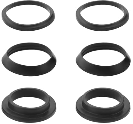 ECSiNG 2 Set Jeux de Joints pour Siphon de 1 ¼ Pouces Joint en Caoutchouc Joint Plat de Remplacement pour Tuyau de Vidange de 1 1/4 Pouces Piège à Odeurs d'évier Tube de Siphon Siphon Noir