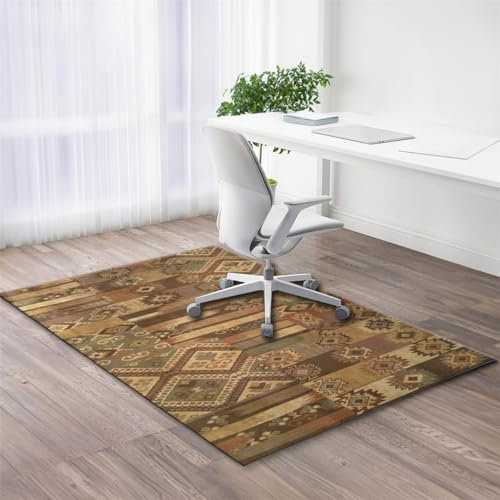 Tappetino trasparente per sedia da scrivania per pavimenti duri, protezione per pavimenti per sedie a rotelle, 120 x 160 cm, pieghevole, ideale per sedie da ufficio e da gioco