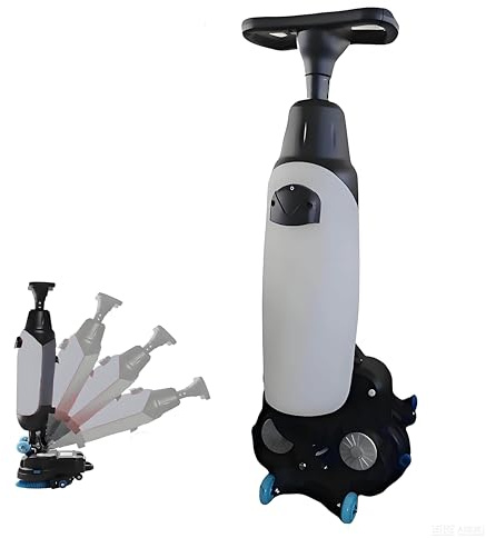 Professional 18 Commercial Floor Scrubber Dryer - 13000 Sqft/H Tile Polisher with 360° Rotary Double Brushes, Efficient Cleaning Machine for Large Areas