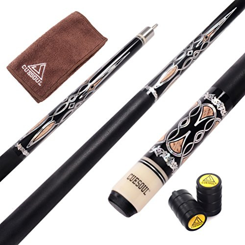 CUESOUL 57 inch 21 Oz Pool Cue with 13mm Cue Tips with Cleaning Towel & Joint Protector (CSPC027)