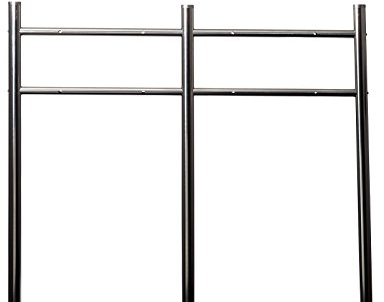 Birendy Doppel Briefkastenständer Edelstahl 120 cm hoch in Silber HPB38254, Briefkastenständer für 2 Briefkästen mit Befestigungsmaterial zum Verschrauben in der Erde Rostfrei