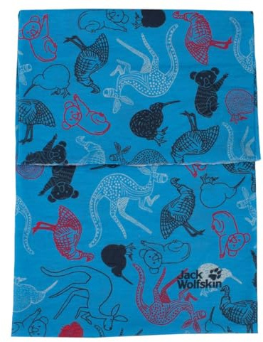 Jack Wolfskin Unisex-Kinder Print Bandeau Stirnband, (Sky Blue Allover), (Herstellergröße: One Size)