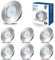 HiBay LED Einbaustrahler Ultraflach IP44 LED Spot Matt Nickel Rund Deckenspots 5W 500lm Einbauspot 6000K Kaltweiß Deckenstrahler 6 Set
