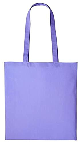 Boolavard Cotton Tote Bag, Lightweight Medium Reusable Grocery Shopping Cloth Bags, Suitable for DIY, Advertising, Promotion, Activity, Violet