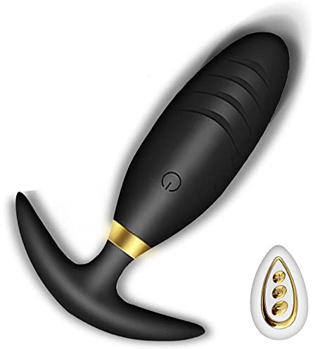 Vibratori anali con spina anale 10 modalità di vibrazione con telecomando da 10 m, tappo di testa in silicone impermeabile giocattolo del sesso vibratore anale massaggiatori della prostata,