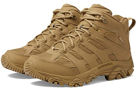 Merrell Men's Moab 3 Tactical Mid Waterproof Military Boot, Dark Coyote, 8.5