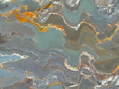 DEENZ 60X52Cm Marble Stone Effect Universal Hob Cover Plate Tempered Glass Worktop Saver Dishwasher Safe 5Mm All Types of Cookers (Hob Cover)