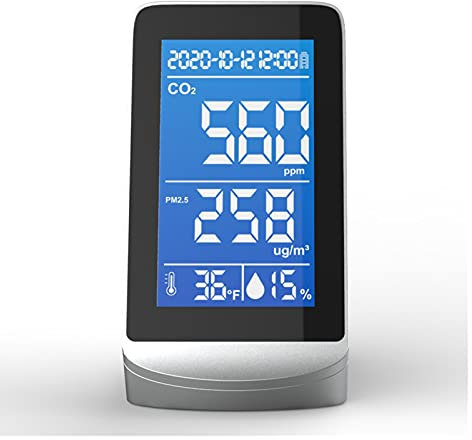 Monitor de calidad del aire Detector de dióxido de carbono interior Detección de inglés CO2 PM2.5 Temperatura y humedad Europa, Japón, Alemania