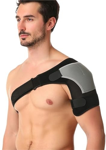 LYXYGMV 1 Pieza de Soporte de Hombro Ajustable con Almohadilla de presión Adecuado para Fitness, Fotografía, Halterofilia(Gray-Left)
