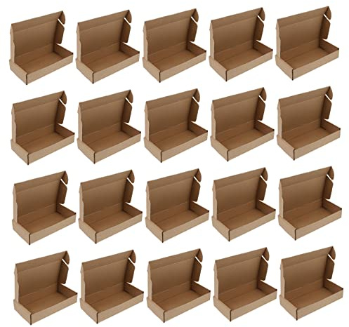 jojofuny 20 Pièces Boîte Carton Cannelé pour Rangement et Expédition Fabrication Recyclable et Résistante Pression pour Enveloppes Vêtements et Accessoires