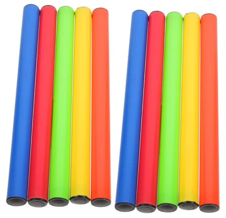 POPETPOP Bâtons de Relais Légers en Plastique Abs 10pcs Anti-dérapants pour Course en Extérieur et Compétition D'athlétisme