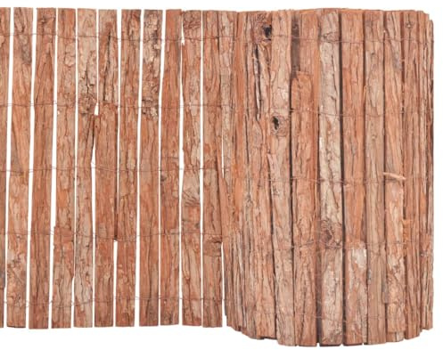 Mokuyary Recinzione da giardino, corteccia, 1000 x 50 cm, per giardino, decorazione esterna