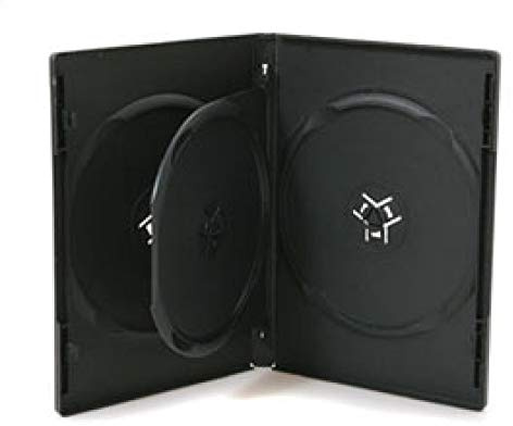 MediaRange DVD-Leerhülle für 3 Discs, 14mm, schwarz, 50 Stück, BOX15