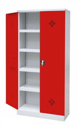 Lüllmann Umweltschrank komplett montiert Gefahrstoffschrank Pflanzenschutzschrank Chemikalienschrank Spritzmittelspind 566254 Rot 1950 x 920 x 420 mm (H x B x T)