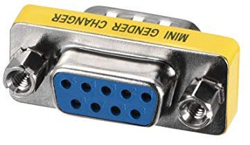 NA DB9 VGA Gender Changer 9 Broches Femelle à Mâle 2 rangées Mini Gender Changer Coupler Adaptateur Connecteur pour Applications Série Bleu Pack de 10