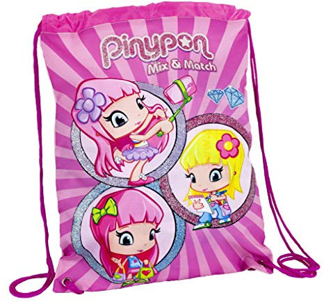 Pinypon 700016003 Rucksack mit Kordelzug, für Kinder ab 3 Jahren, Rosa