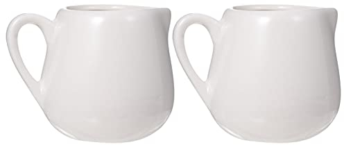 Cabilock 2 Pcs en Céramique Café Lait Crémier Pichet Distributeur Saucière Bateau Porcelaine Saucier Saucière Bateaux