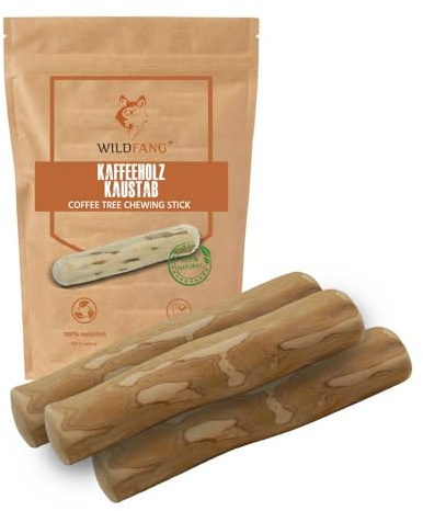 Wildfang® Bois de Café Naturel pour Chien XL – Jouets à Mâcher Robustes pour Mâcheurs Agressifs Jouets de Dentition pour Chiot Entraînement des Muscles de Mastication Chiens de plus de 45 kg, lot de 3