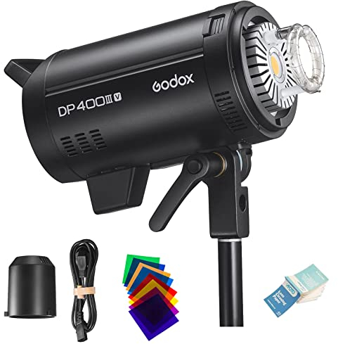 Godox DP400III-V DP400IIIV 400Ws Profesional Estudio Flash Incorporado 2.4G Inalámbrico X Sistema Bowens Mount para Boda, Retrato, Moda, Fotografía de Productos(DP400III-V)