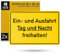 Hinweisschild Ein- und Ausfahrt freihalten!, 2 Stück, 30 x 20 cm, 1 mm starkes PVC Schild mit Bohrlöchern, Ausfahrt Parkverbot für Innen- und Außenbereich, Einfahrt Schilder Privatgrundstück