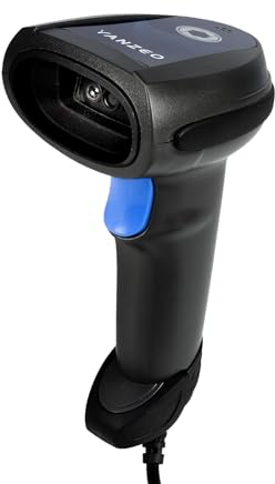 YANZEO E9820 2D Barcode Scanner QR Code HD Industrie Ultra Rugged DPM Barcode Lesegerät Handheld Barcode-Leser Plug and Play Schnelles und präzises Scannen für Unternehmen, Büro und Lager