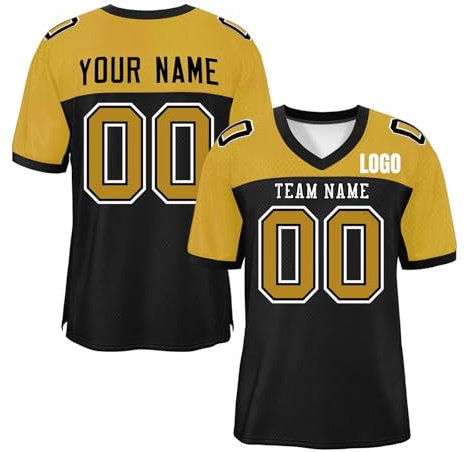 Personalisiertes American Football Trikot mit Namen Nummer Benutzerdefinierte Herren Sporthemden Trikot Atmungsaktiv Personalisierte Fußballtrikots Fußball Team Shirt für Frauen Männer Jugend Kind