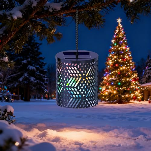 Regalo Perfecto de Navidad: Luces LED Solares con Efecto 3D para Árbol, Interior y Exterior