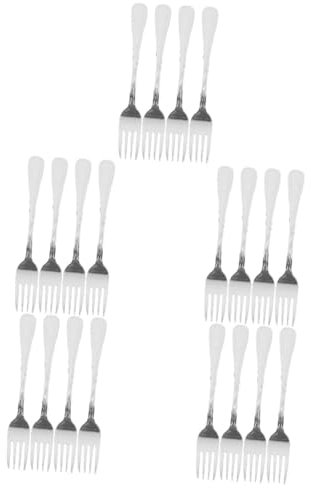 MAGICLULU 5 Ensembles Fourchette en Acier Inoxydable Fourchettes Argenterie Faire La Fête Petites Fourches Fourchettes De Table Dîner en Acier Inoxydable 4 Pièces * 5
