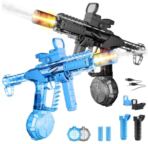 Pistola de Agua Eléctrica,Electric Water Gun con Fogonazo y Retroceso