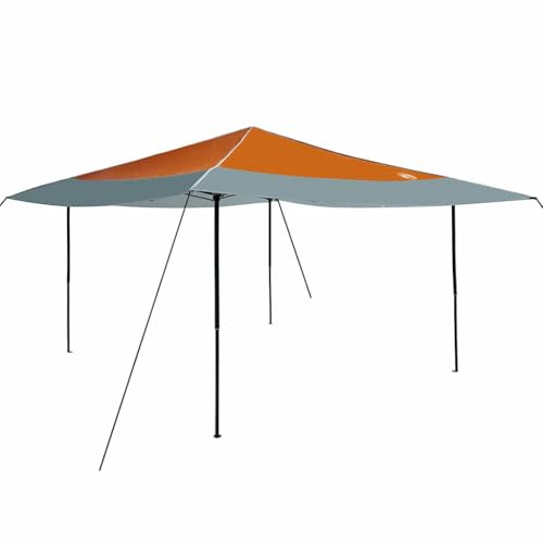 vidaXL Pop-up Canopy Tent Orange 400 x 400 cm Fabric, Garden and Terrace, Modern Shade Tent, Pop-Up Canopy for Outdoor Events, Festive Pavilion, Wedding or Picnic Shelter