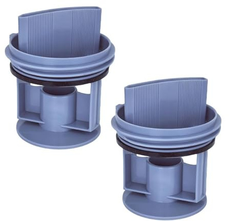 2-delat filter för dräneringspump kompatibelt med äkta Bosch tvättmaskinens luddfilter ersättning för CWF, WAE, WM54850-serien - 00647920/00605010/00602008 reservdelar till tvättmaskin