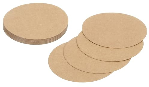 QUARKZMAN 24 Pcs Círculos De Cartón, Recortes Redondos De Papel De 3.1 Pulgadas, Círculos De Cartón Grueso Para Manualidades, Pintura, Suministros, Proyectos DIY, Decoración, Color Kraft