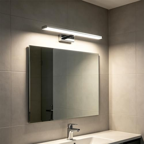 Maxled, Light is Led! 40cm LED Spegellampa Badrumsspegellampa 8W 640LM Badrumslampa Spegellampor Spegel Badrumsskåp 4000K Dagsljusvit Badrumsspegellampor Aluminium Ej Dimbarr