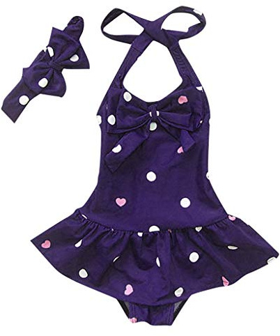 BañAdor Bebe NiñA-Diadema Playa Traje De BañO Bebé NiñAs Bowknot NiñO Sin Mangas NiñAs Traje De BañO