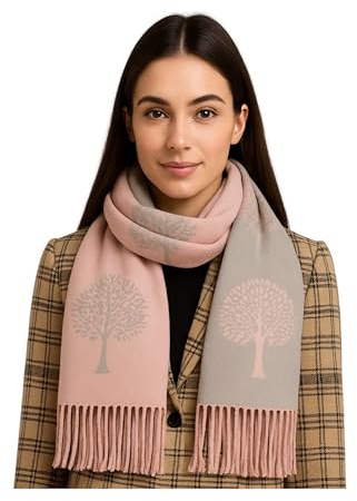 World of Shawls WINTER WARMER Reversible Thick Long Mulberry Tree Print Fashion Scarf Blanket Wrap